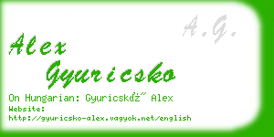 alex gyuricsko business card